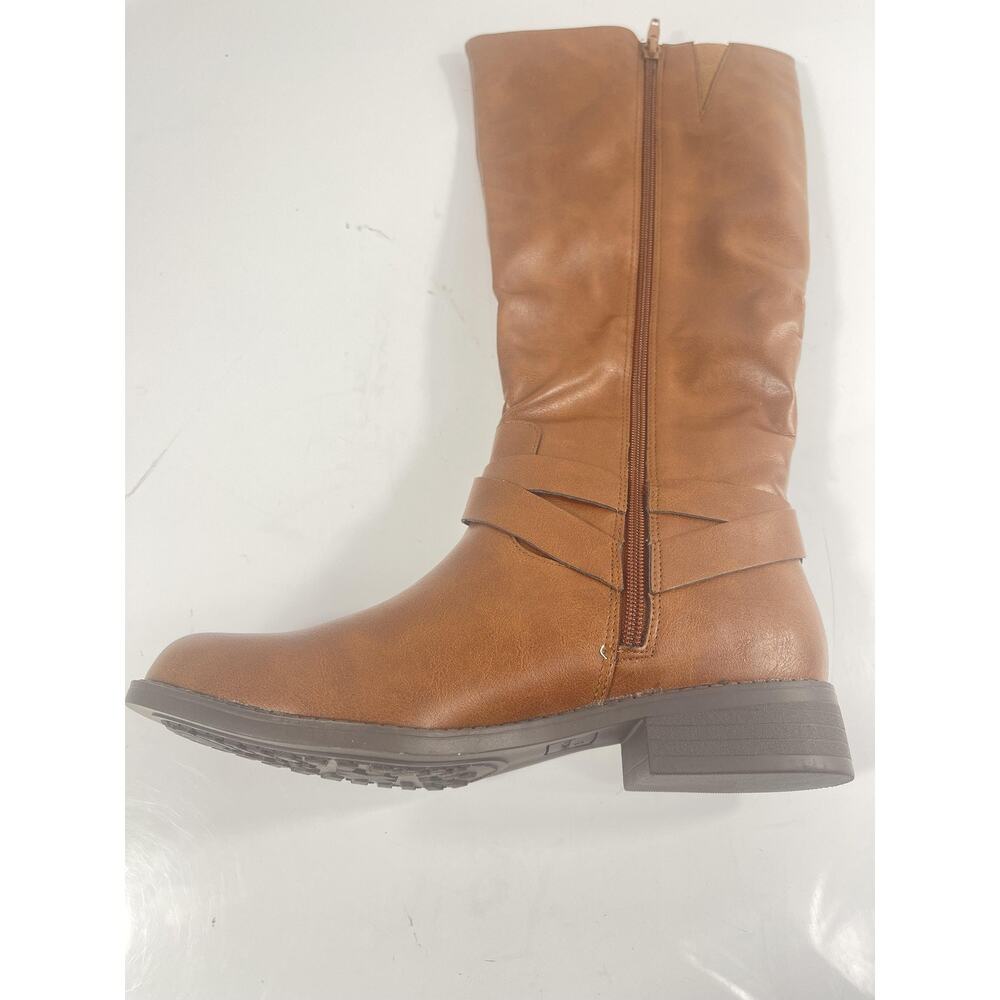 Style & Co Boots Womens Size 7.5 Brown MARGOOP Knee High Riding Buckle Zip - Picture 4 of 13